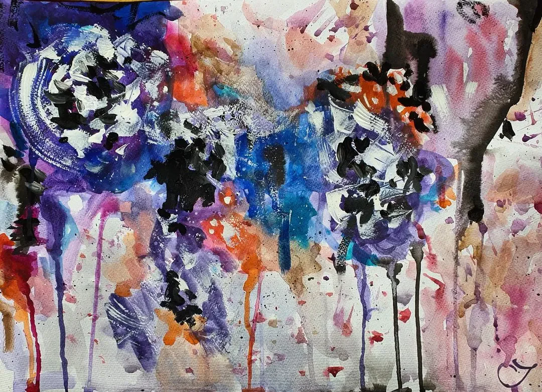 Abstract colourful painting