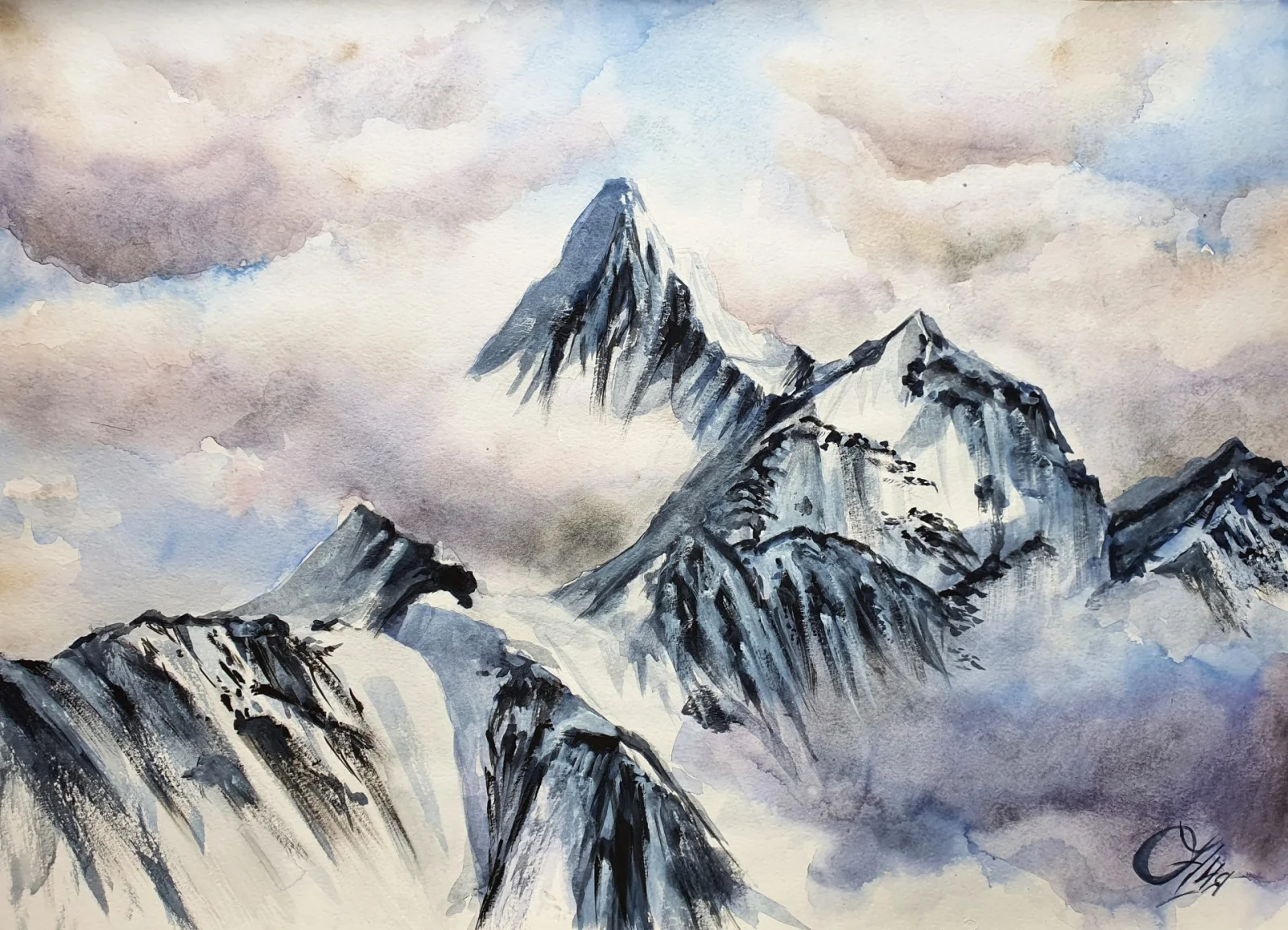 Aquarelle paintings by Nia IK