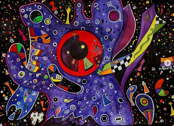 Kandinsky-inspired abstract painting