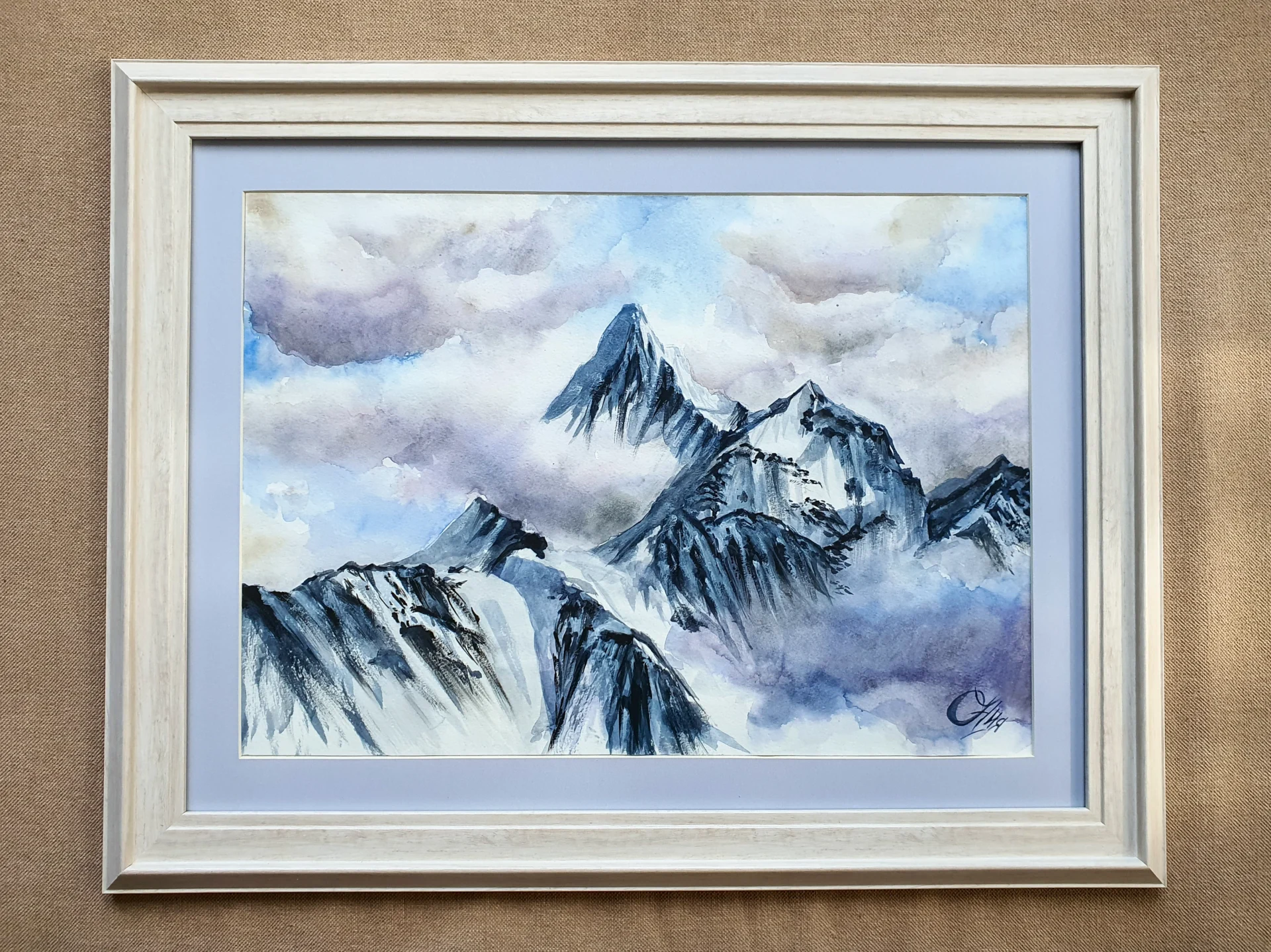 Framed painting
